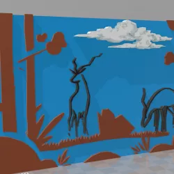 2D-3D nature table