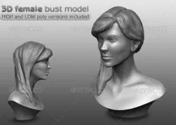 3D Female Bust Model