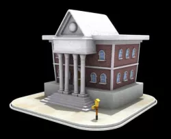 3D House Cartoon Style