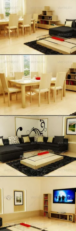 3D Living room