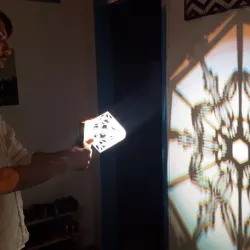 3D printed lamp pendant with unique light effects