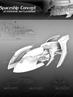 3D Spaceship Concept
