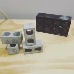 4 Miniature cinder block mold