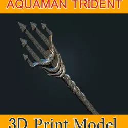 Aquaman Trident Cosplay STL files - Costume Weapons 3D Printing