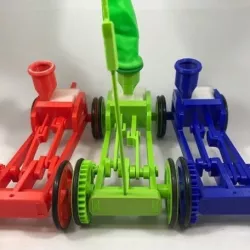 Balloon Powered Single Cylinder Air Engine Open Chassis