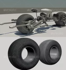 Batpod 3d Model + Shaders