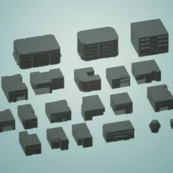 Battletech 3D Printable Scifi City