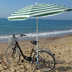 Beach umbrella holder for your bike