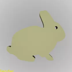 Bunny Rabbit Silhouette Key Chain