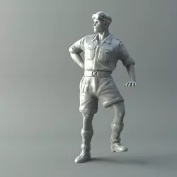 Captain miniature II World War 3D print model