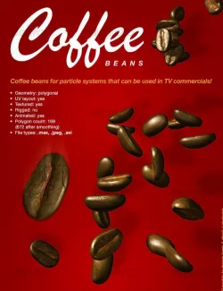 Coffee Bean for Particle Systems 3Ds max