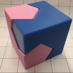 Cube/Sphere Dissection, Kawai Tsugite Style, Cube Joint, Math Puzzle