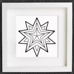 Customizable Origami Christmas Star No. 2