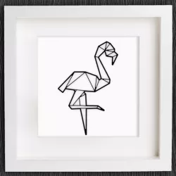 Customizable Origami Flamingo