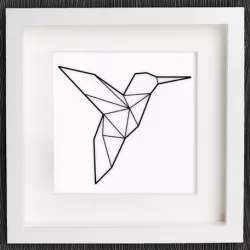 Customizable Origami Hummingbird