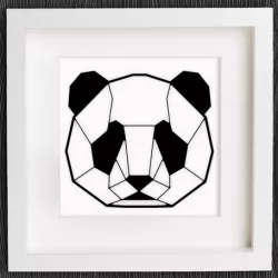 Customizable Origami Panda Head