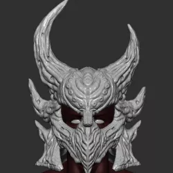 Daedric Helmet STL files Costume Skyrim Cosplay 3D Print Model