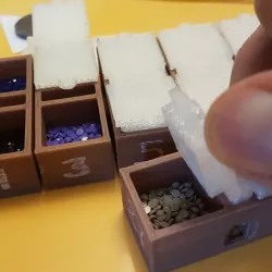 Double box (PLA) with cover (TPU) for mini beads and board D5