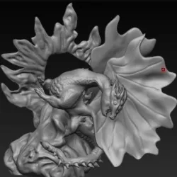 Dragon with egg