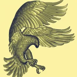 eagle 3d stl relief model