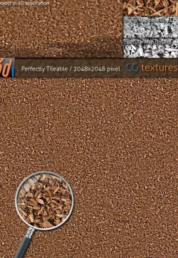 Ground Cover Hi-Res Texture 02 'Wood Bark Mulch'