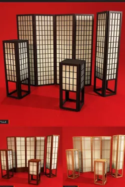 Japanese Shoji Screens and Lamps