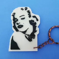 Keychain Marilyn Monroe stencil