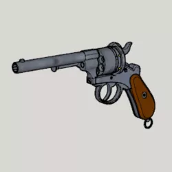 Lefaucheux M1858 3rd Type 12mm 6Shoot (3D Print Kit Toy Gun)