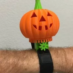 Lighted Motorized Halloween Pumpkin Bracelet