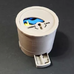Lockable Container with hidden key