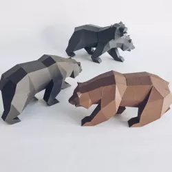 Low Poly California Grizzly and New California Republic
