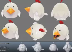 Low Poly Micro Rooster Rudy