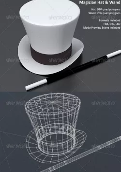 Magician Hat and Wand