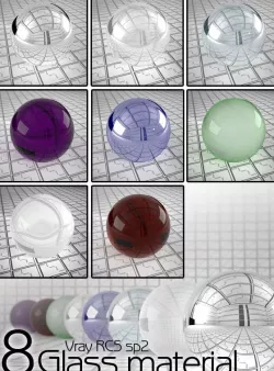 Material glass for Vray
