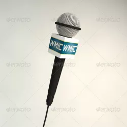 Microphone Model with Mic Flag