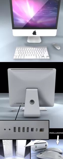 miMac Pack incl. Computer Screen, Mouse and Keyboard