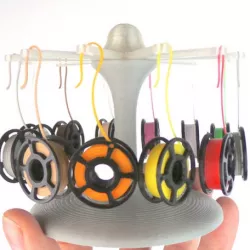 Mini filament spool and earring carousel stand