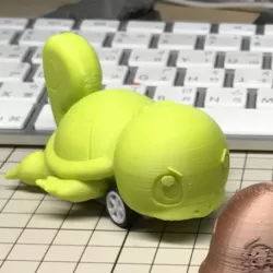 My 123D Design Portfolio - Squirtle pull-back car toy