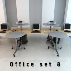 Office Set p08 3D Model