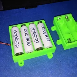 Parametric AA Battery Box With Contacts