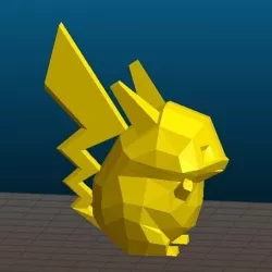 Pikachu Pokemon (low poly fat ver.)