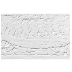 Plaster Cast of a section of the bas-relief of Bayon depicting a Naval Battle