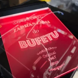 Portable Acrylic edge backlit sign