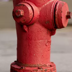 Red fire hydrant