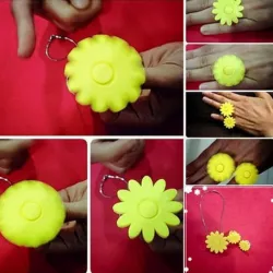 Rotating flower Accessories (ring, necklace)