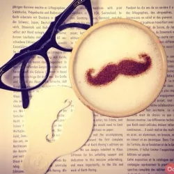 Santa's Mustache - Coffee Decoration Template