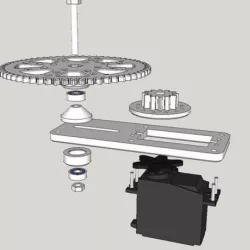 Servo pan reduction gear set