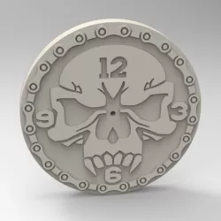 skull clock