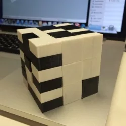Snake Cube Puzzle, Printed Fully Assembled and Ready to Solve
