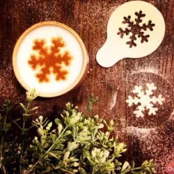 Snowflake - Coffee Decoration Template
